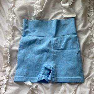 light blue biker shorts